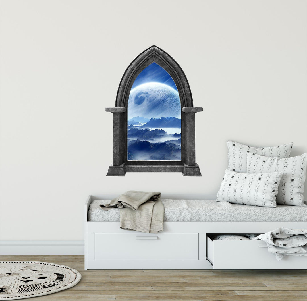 CastleScape Frozen Planet | Castle Window Wall Decal