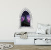 CastleScape Elf Tree Village 2 | Castle Window Wall Decal