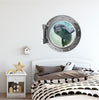 PortScape DOLPHIN 2 | Ocean Porthole Window Wall Decal