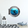 PortScape Shark 2 | Ocean Porthole Window Wall Decal