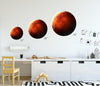Mars Wall Decal Planets Solar System Removable Vinyl Peel and Stick Boys Nursery Room Playroom Decor Outer Space Wall Sticker HD