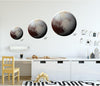 Pluto Wall Decal Individual Planets Solar System Removable Vinyl Peel & Stick Boys Nursery Room Playroom Decor Outer Space Wall Sticker HD