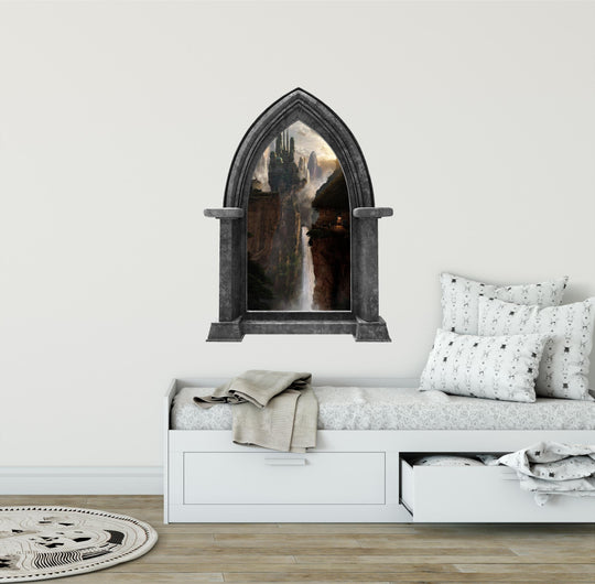CastleScape City in the Clouds 1 | Castle Window Wall Decal