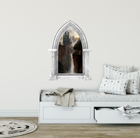 CastleScape City in the Clouds 1 | Castle Window Wall Decal