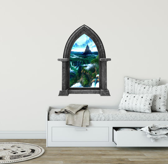 CastleScape Distant Kingdom 1 | Castle Window Wall Decal