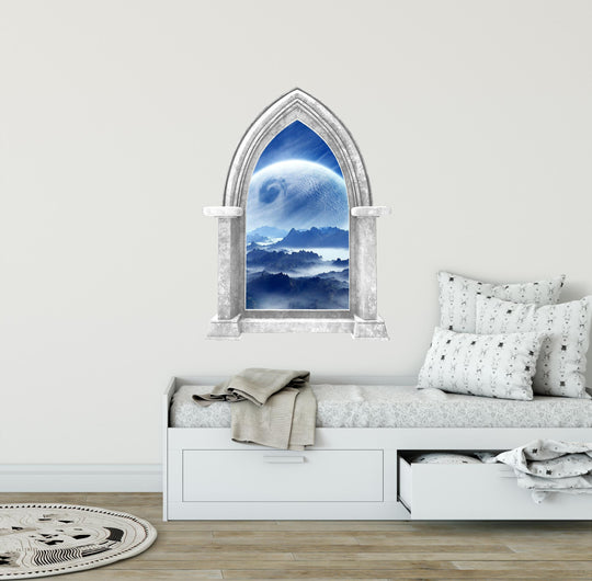 CastleScape Frozen Planet | Castle Window Wall Decal