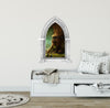 CastleScape Elf Tree Village 1 | Castle Window Wall Decal
