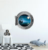 PortScape Ship In Moonlight 1 | Ocean Porthole Window Wall Decal