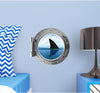 PortScape Shark Fin 1 | Ocean Porthole Window Wall Decal