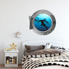 PortScape Shark 2 | Ocean Porthole Window Wall Decal