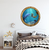 PortScape Mermaid & Dolphin 1 | Ocean Porthole Window Wall Decal