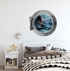 PortScape Mermaid 2 | Ocean Porthole Window Wall Decal
