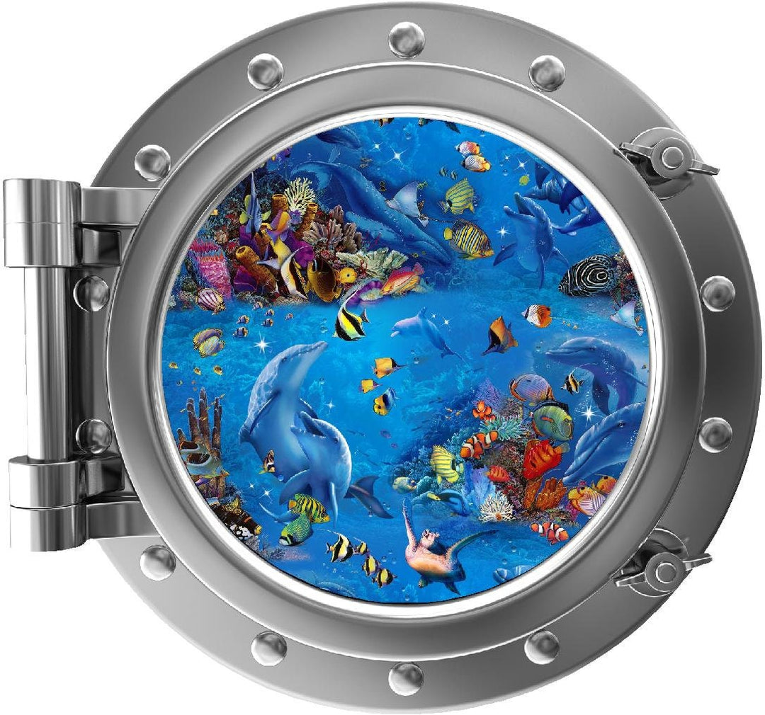 PortScape Under The Sea 1 | Ocean Porthole Window Wall Decal