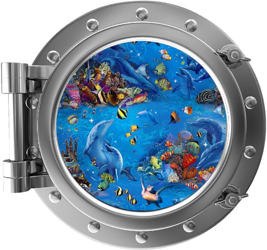 PortScape Under The Sea 1 | Ocean Porthole Window Wall Decal