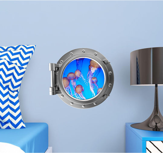 PortScape Sea Jellyfish 1 | Ocean Porthole Window Wall Decal