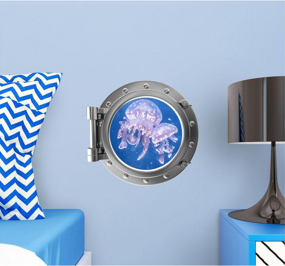 PortScape Baby Jellyfish | Ocean Porthole Window Wall Decal