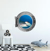 PortScape Hammer Head 1 | Ocean Porthole Window Wall Decal