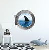 PortScape Shark Fin 1 | Ocean Porthole Window Wall Decal