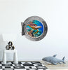 PortScape Hawksbill Sea Turtle | Ocean Porthole Window Wall Decal