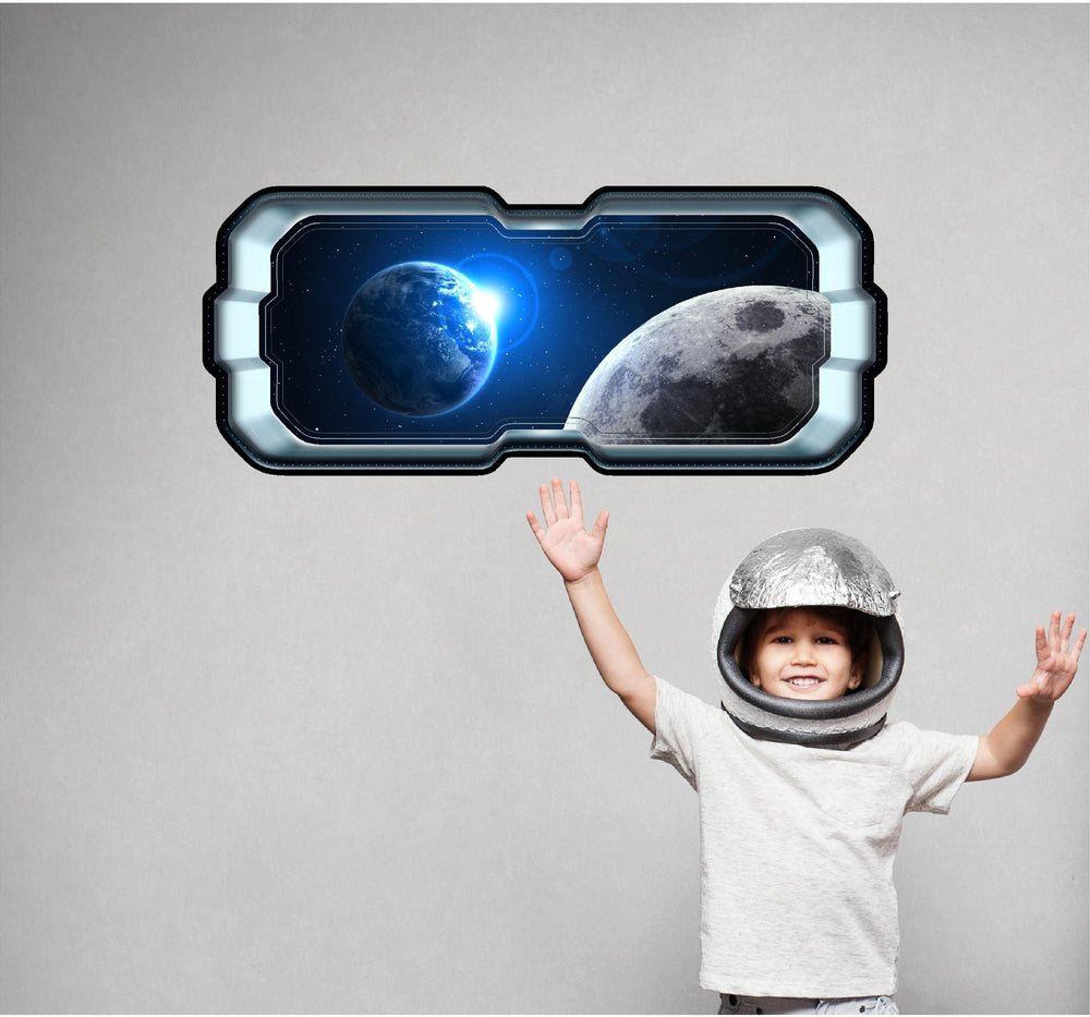 Earth & Moon 1 | SpaceScape Window Wall Decal
