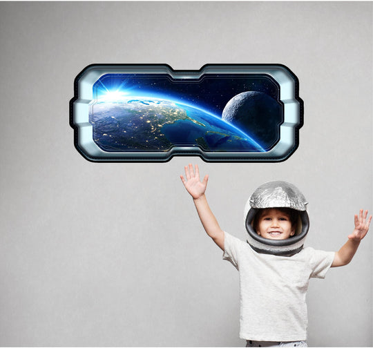 Earth & Moon 2 | SpaceScape Window Wall Decal