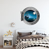 PortScape Ship In Moonlight 1 | Ocean Porthole Window Wall Decal