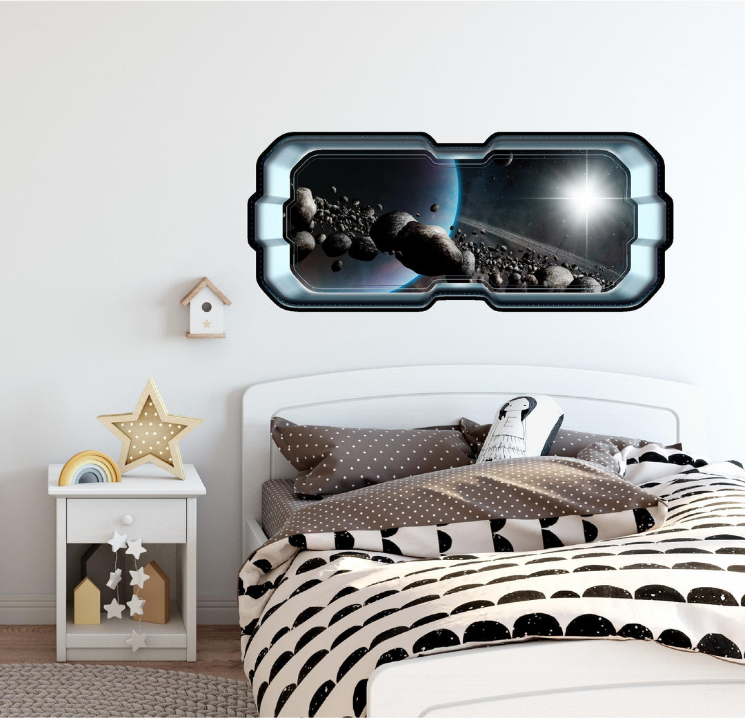 Pluto & Asteroid Belt | SpaceScape Window Wall Decal