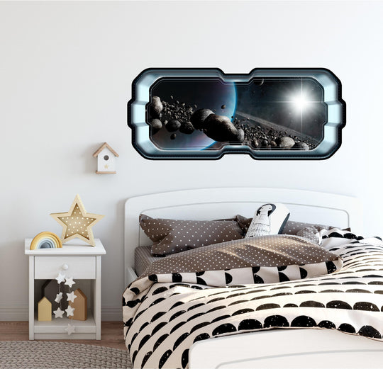 Pluto & Asteroid Belt | SpaceScape Window Wall Decal