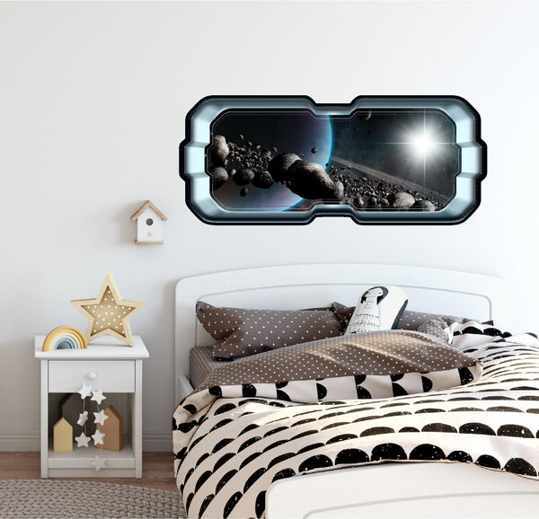 Pluto & Asteroid Belt | SpaceScape Window Wall Decal