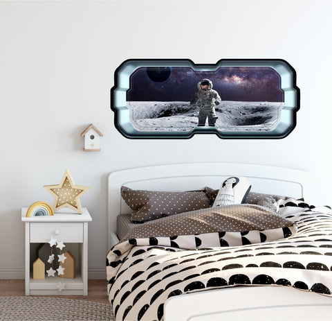 Astronaut On Moon 1 | SpaceScape Window Wall Decal