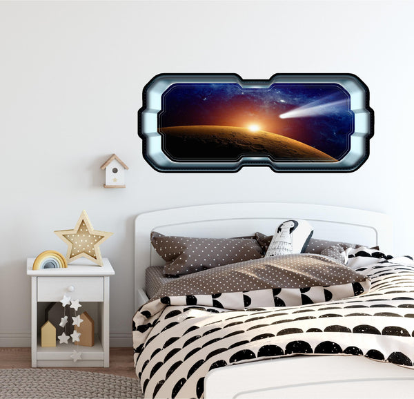 Orbiting Mars 1 | SpaceScape Window Wall Decal