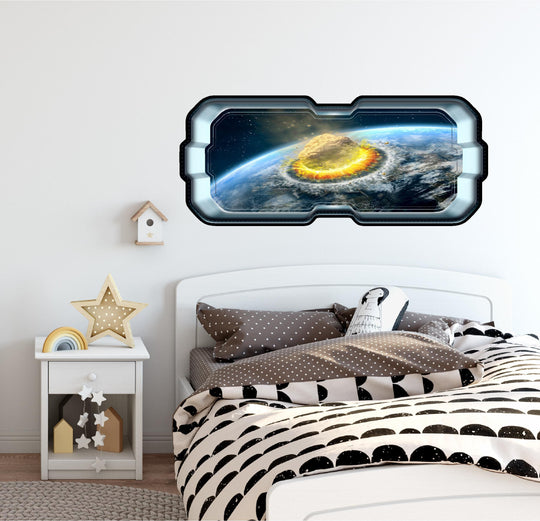 Armageddon Asteroid Impact | SpaceScape Window Wall Decal