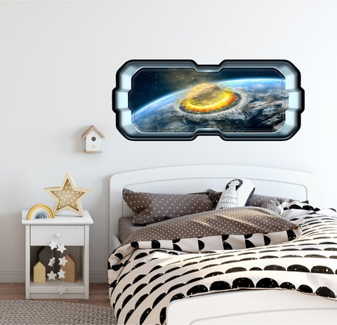 Armageddon Asteroid Impact | SpaceScape Window Wall Decal