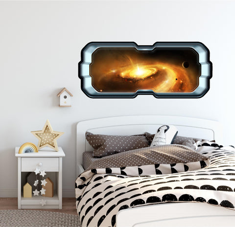 Red Spiral Galaxy | SpaceScape Window Wall Decal