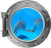 PortScape DOLPHIN 4 | Ocean Porthole Window Wall Decal