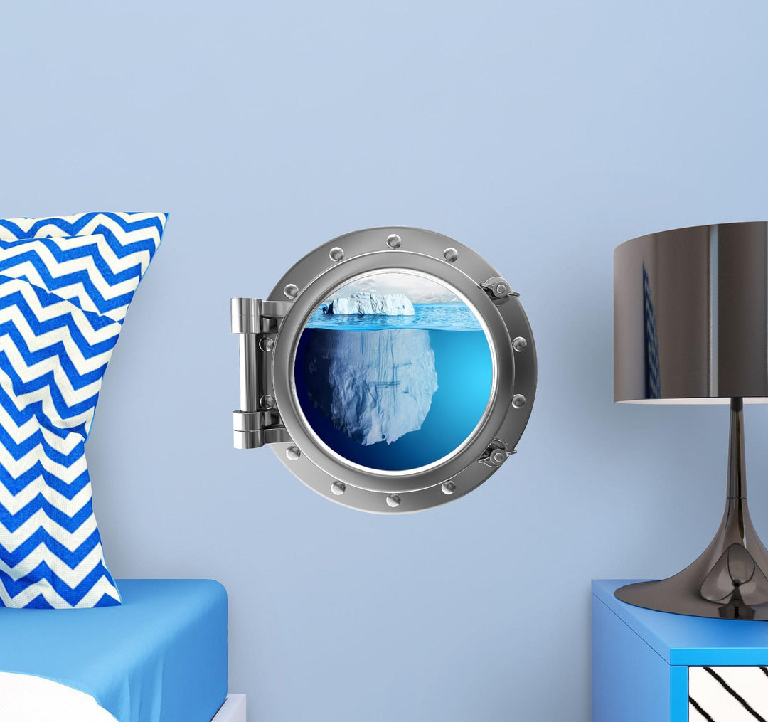 PortScape Rustic Iceberg 1 | Ocean Porthole Window Wall Decal