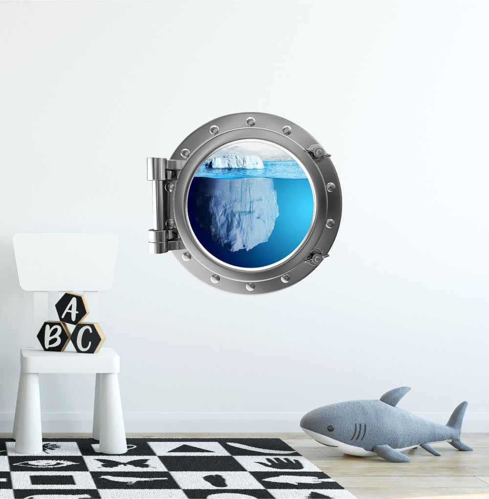 PortScape Rustic Iceberg 1 | Ocean Porthole Window Wall Decal