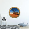 PortScape Rustic Shipwreck 2 | Ocean Porthole Window Wall Decal