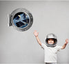 PortScape Astronauts In Orbit Satellite 2 | Space Porthole Window Wall Decal