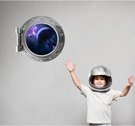 PortScape Exploding Planets | Space Porthole Window Wall Decal
