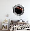 PortScape Orbiting Mars | Space Porthole Window Wall Decal