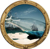 PortScape Pirate Ship In A Bottle | Ocean Porthole Window Wall Decal