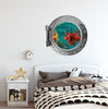 PortScape Exotic Lionfish | Ocean Porthole Window Wall Decal