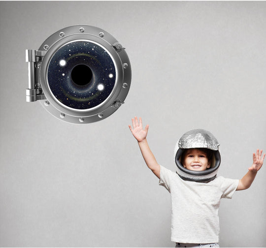 PortScape Black Hole | Space Porthole Window Wall Decal