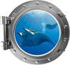 PortScape Devil Rays | Ocean Porthole Window Wall Decal