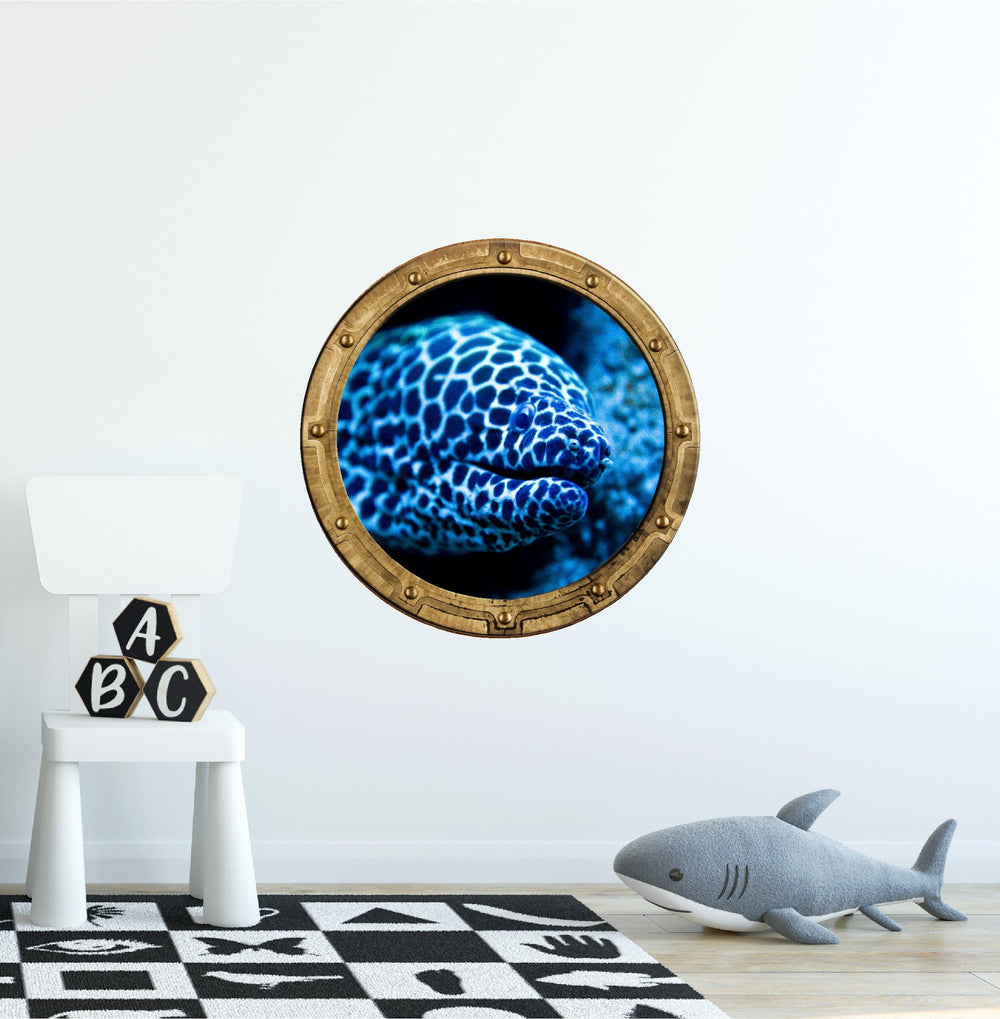 PortScape Electric Eel 1 | Ocean Porthole Window Wall Decal