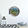 PortScape Tropical Island 1 | Ocean Porthole Window Wall Decal