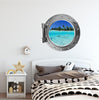 PortScape Shallow Water | Ocean Porthole Window Wall Decal
