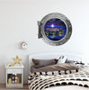 PortScape Space Station 2 | Space Porthole Window Wall Decal