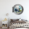 PortScape Dugong | Ocean Porthole Window Wall Decal